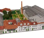 Maqueta do complexo conserveiro Massó Hermanos S.A. de Bueu