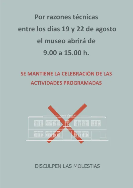 19 ao 22 agosto cierre tardes
